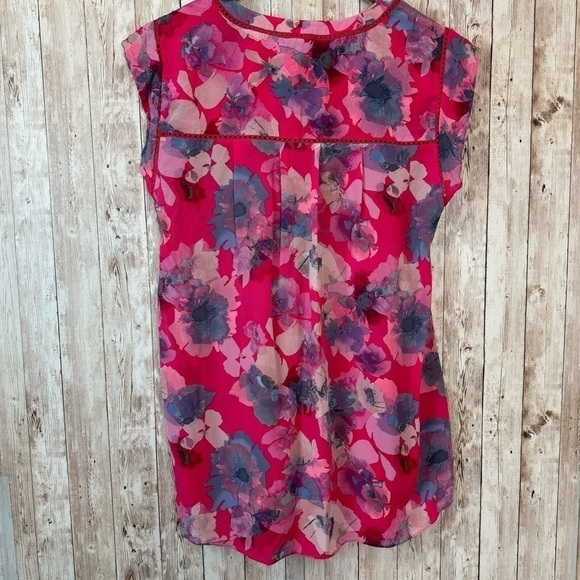 Rebecca Taylor Floral Print Top Size‎ 12 Women - Picture 5 of 11